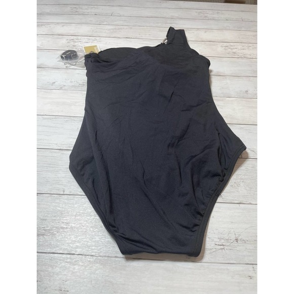 Michael Kors Women's One-Shoulder Blouson One-Piece Swimsuit - Picture 8 of 8